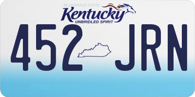 KY license plate 452JRN