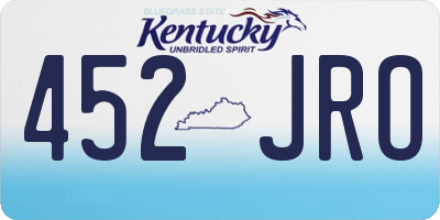 KY license plate 452JRO