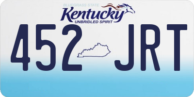 KY license plate 452JRT