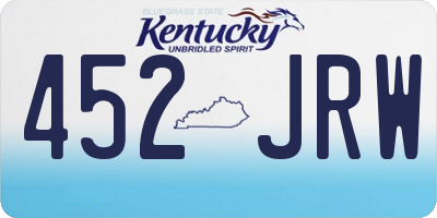 KY license plate 452JRW