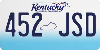 KY license plate 452JSD