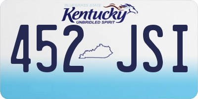 KY license plate 452JSI