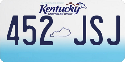 KY license plate 452JSJ