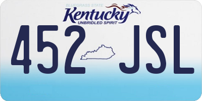 KY license plate 452JSL