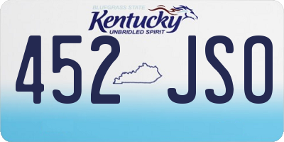KY license plate 452JSO