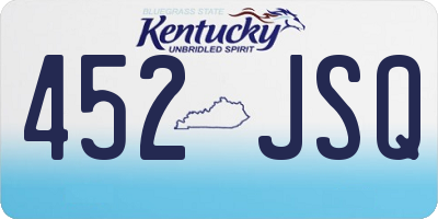 KY license plate 452JSQ