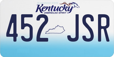 KY license plate 452JSR