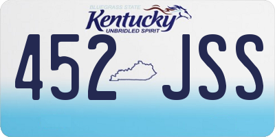 KY license plate 452JSS
