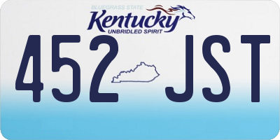 KY license plate 452JST