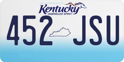 KY license plate 452JSU