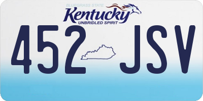 KY license plate 452JSV