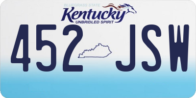 KY license plate 452JSW