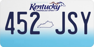 KY license plate 452JSY