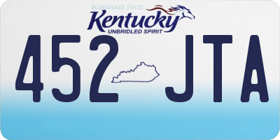 KY license plate 452JTA