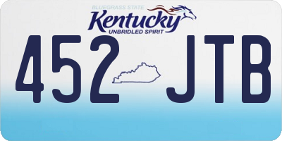 KY license plate 452JTB