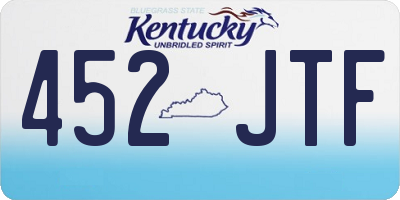 KY license plate 452JTF