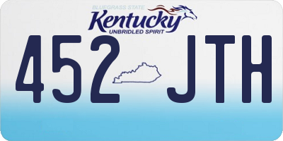 KY license plate 452JTH