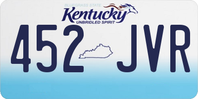 KY license plate 452JVR