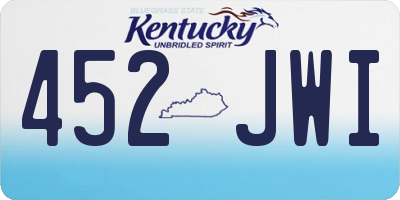 KY license plate 452JWI