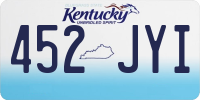 KY license plate 452JYI