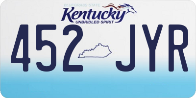 KY license plate 452JYR