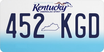 KY license plate 452KGD