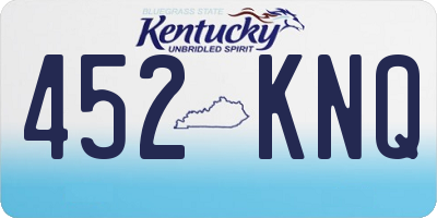 KY license plate 452KNQ