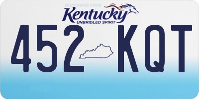 KY license plate 452KQT