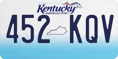 KY license plate 452KQV