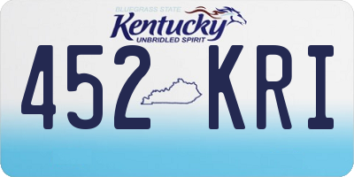 KY license plate 452KRI
