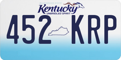 KY license plate 452KRP