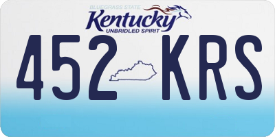 KY license plate 452KRS