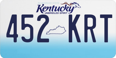 KY license plate 452KRT