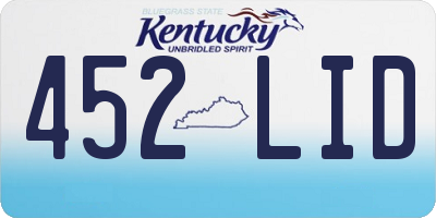 KY license plate 452LID