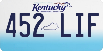 KY license plate 452LIF