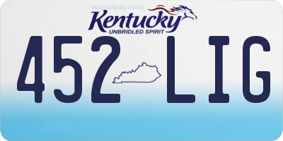 KY license plate 452LIG