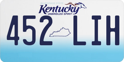 KY license plate 452LIH