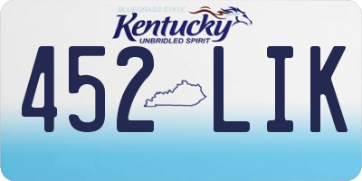 KY license plate 452LIK
