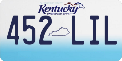 KY license plate 452LIL