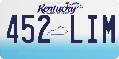 KY license plate 452LIM