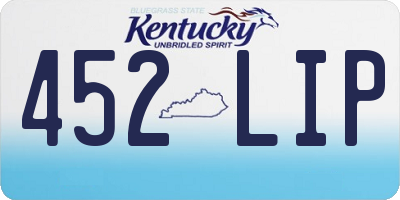KY license plate 452LIP