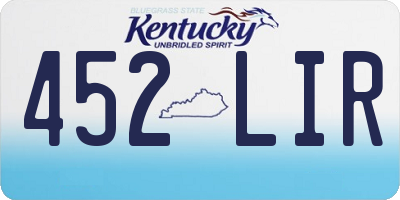KY license plate 452LIR