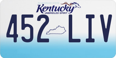 KY license plate 452LIV