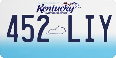 KY license plate 452LIY
