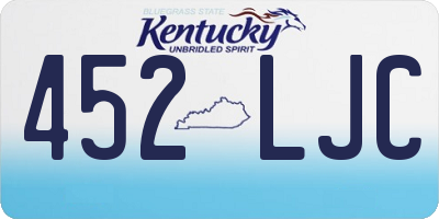 KY license plate 452LJC