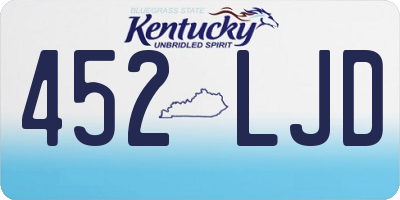 KY license plate 452LJD