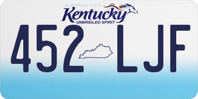KY license plate 452LJF