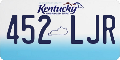 KY license plate 452LJR