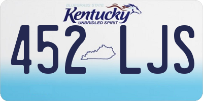 KY license plate 452LJS