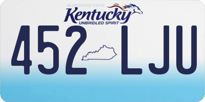 KY license plate 452LJU